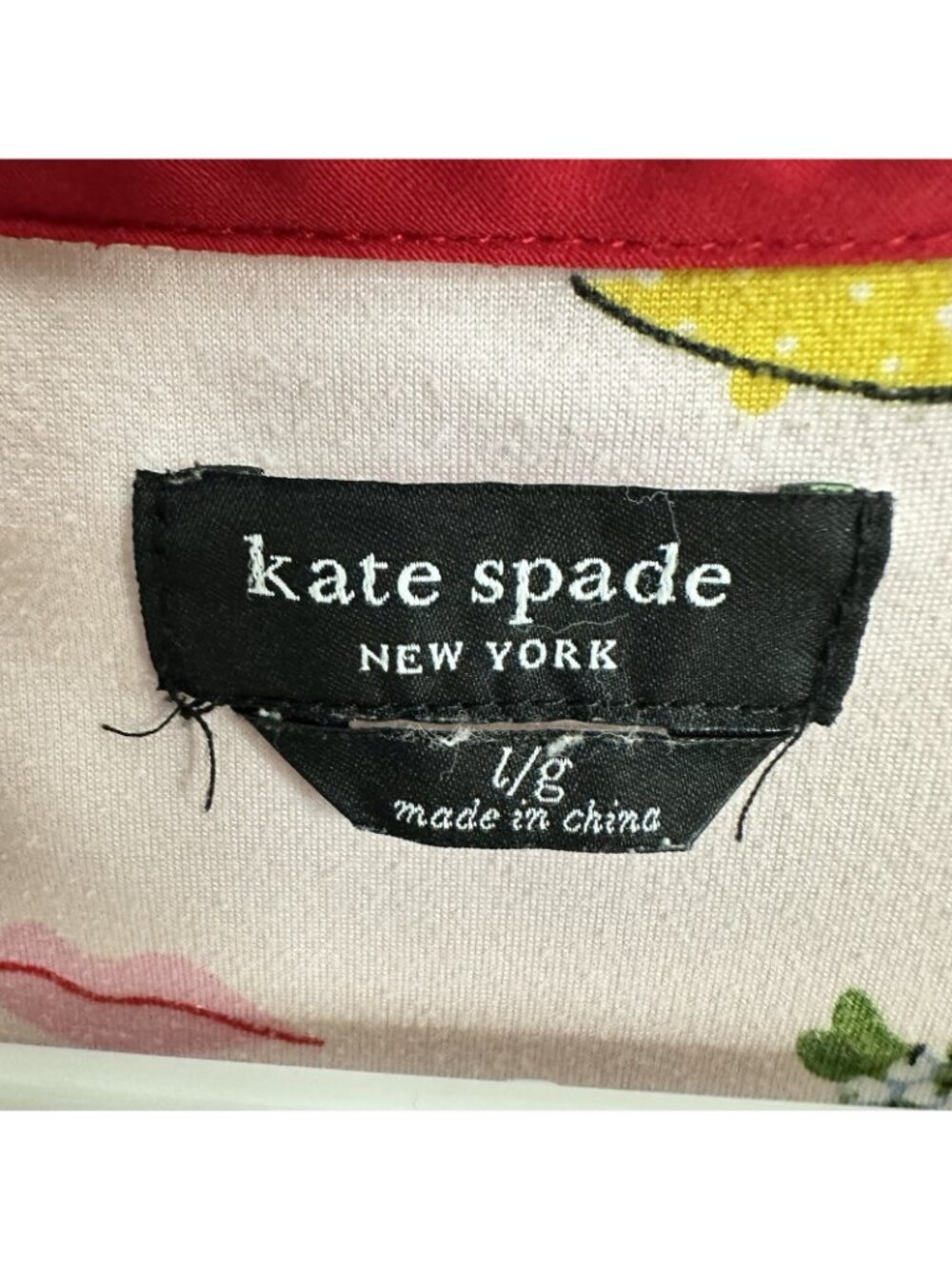 KATE SPADE 2 piece pajama set LARGE christmas holiday merry kissmas NYE festive - Picture 9 of 12